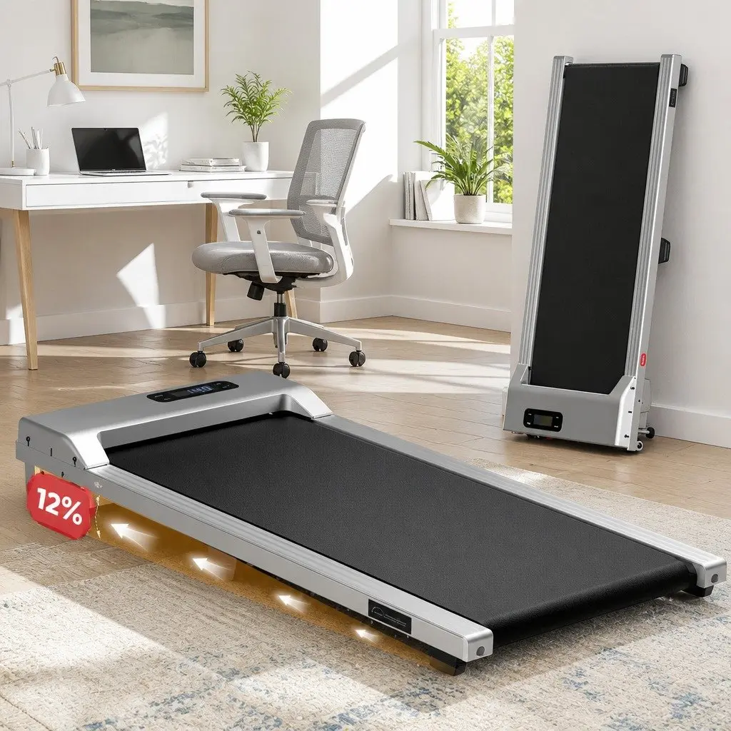 3 in 1 Walking Pad Treadmill Compact Under Desk 90 x 38 cm