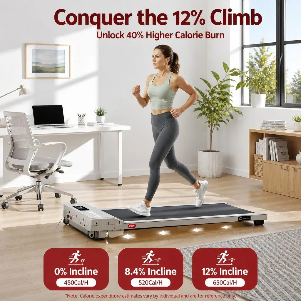 3 in 1 Walking Pad Treadmill Compact Under Desk 90 x 38 cm