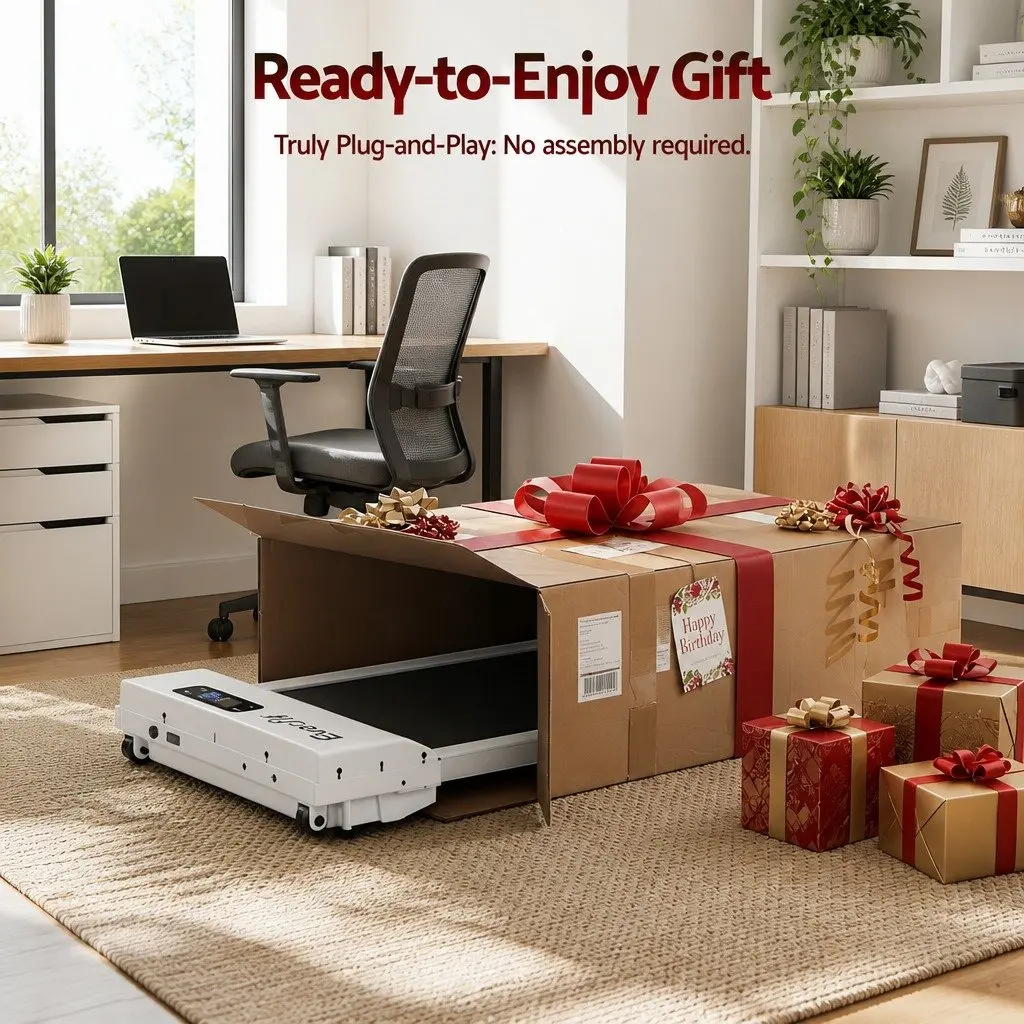 Walking Pad Treadmill 3-in-1 Under Desk Home Gym 12% Incline 38cm Belt White