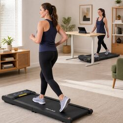 Walking Pad Treadmill 2-in-1 Foldable Under Desk Home Gym Machine 38cm Belt LED