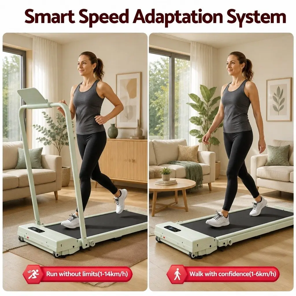 Walking Pad Treadmill 3-in-1 Foldable Compact Size for Home Gym with Manual Incline and Bluetooth Connectivity