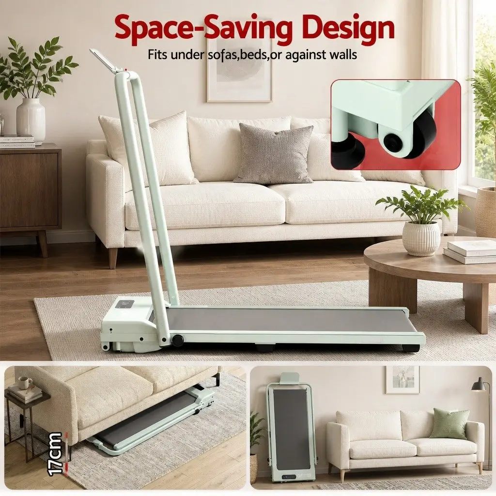 Walking Pad Treadmill 3-in-1 Foldable Compact Size for Home Gym with Manual Incline and Bluetooth Connectivity