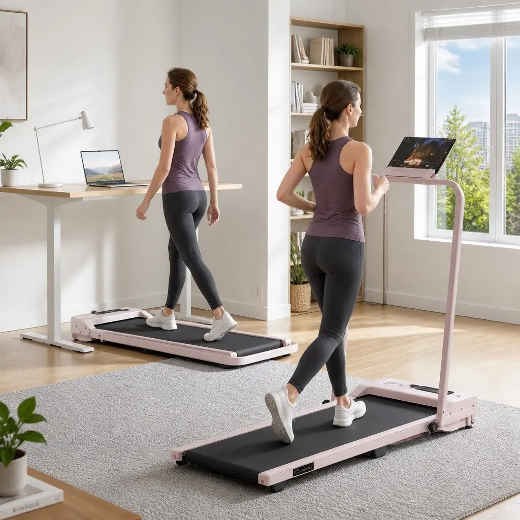 Walking Pad Treadmill 3-in-1 Foldable Compact Under Desk 90 x 38 cm Running Belt