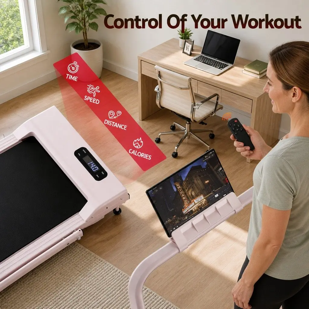 Walking Pad Treadmill 3-in-1 Foldable Compact Under Desk 90 x 38 cm Running Belt