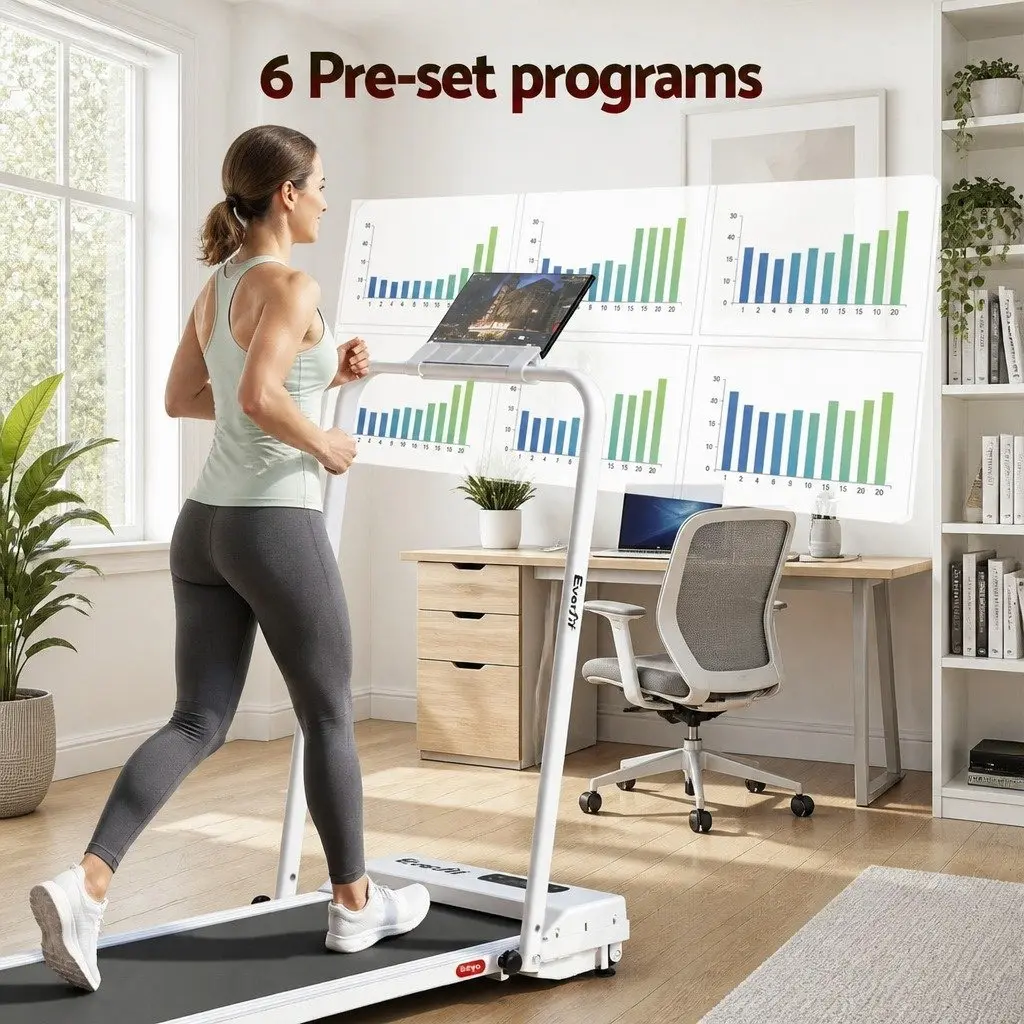 Walking Pad Treadmill 3-in-1 Foldable Under Desk 90 x 38 cm White