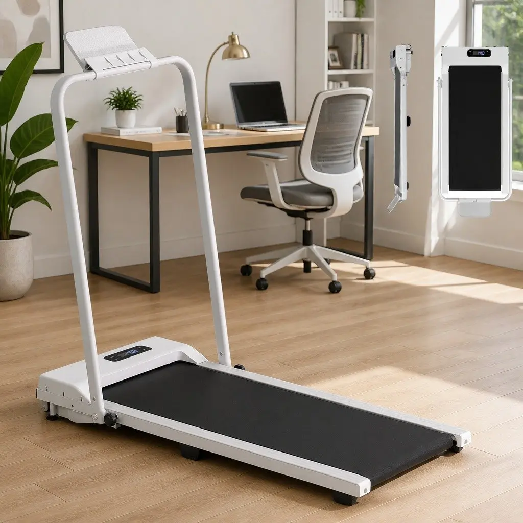 Walking Pad Treadmill 3-in-1 Foldable Under Desk 90 x 38 cm White