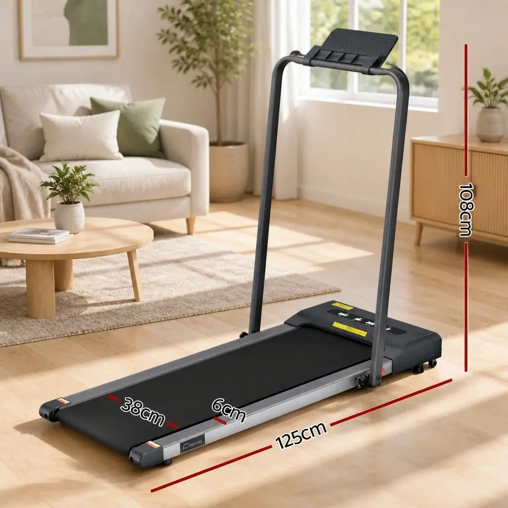 Electric Walking Pad Treadmill Foldable Under Desk Home Gym Fitness Machine Grey