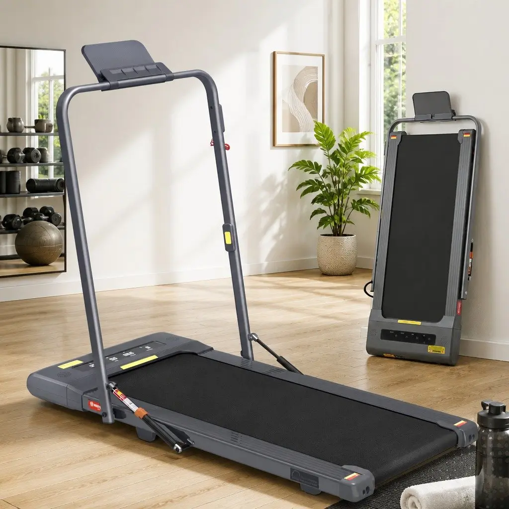 2 in 1 Electric Treadmill Under Desk Foldable 400mm Running Belt
