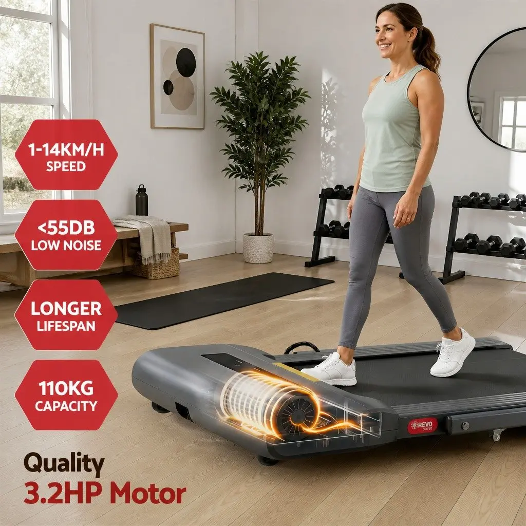 2 in 1 Electric Treadmill Under Desk Foldable 400mm Running Belt