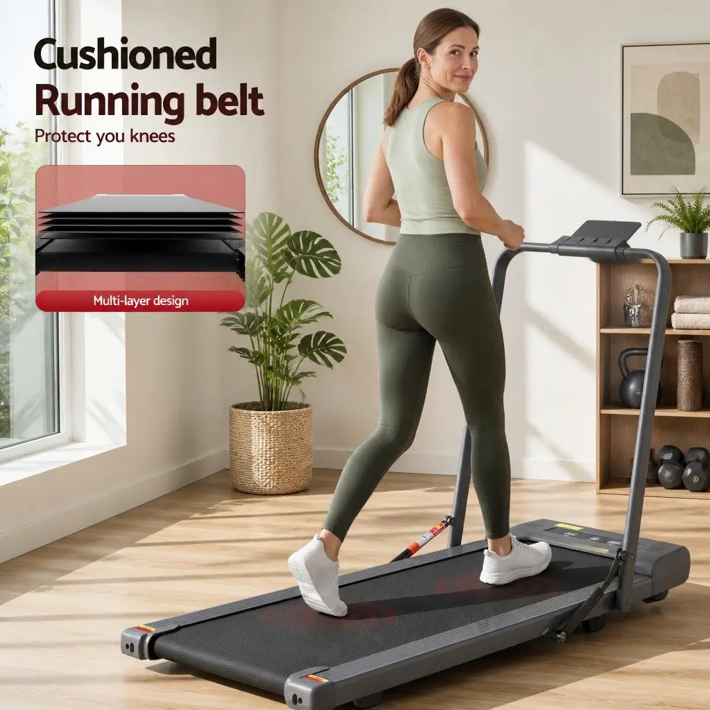 2 in 1 Electric Treadmill Under Desk Foldable 400mm Running Belt