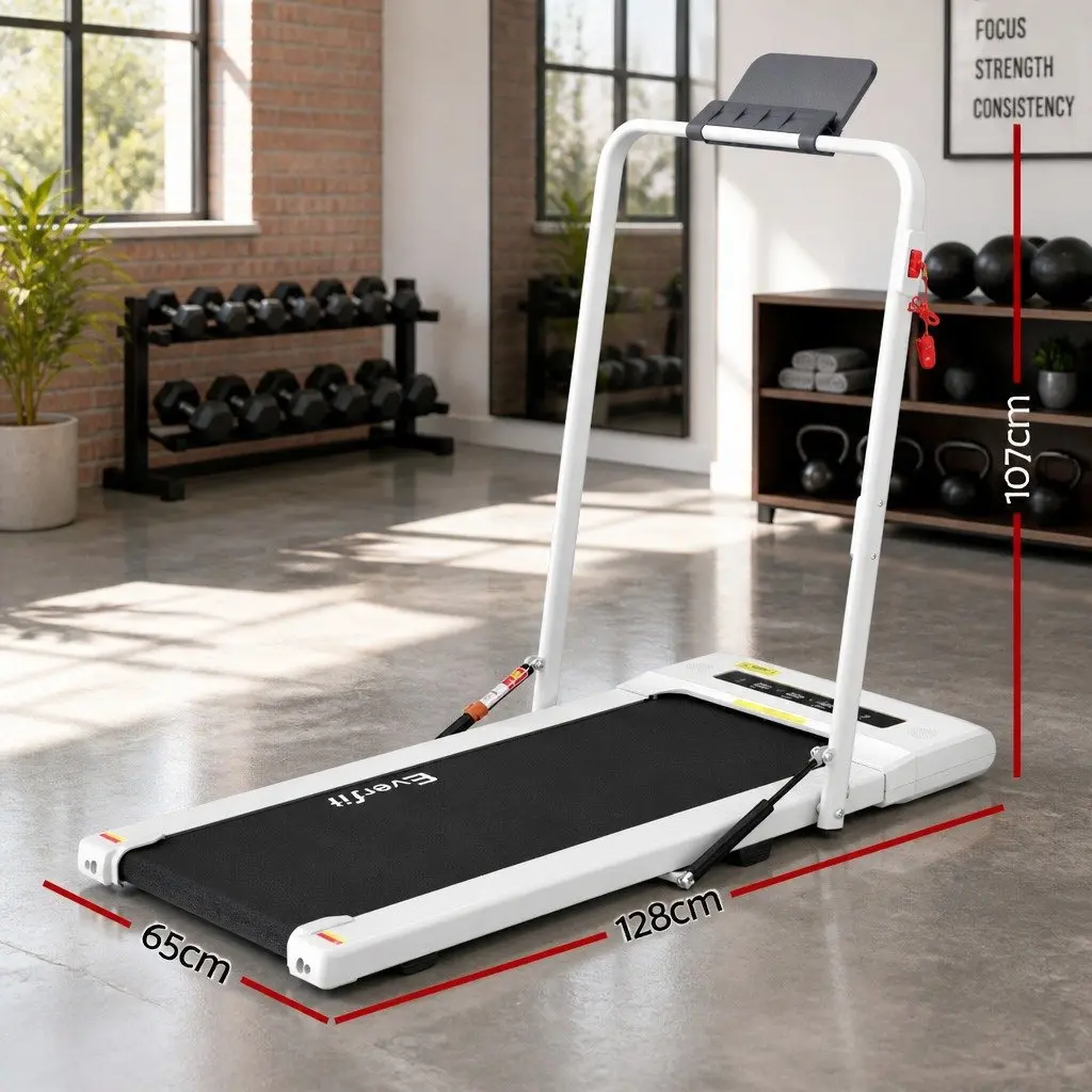 Electric Walking Pad Treadmill Under Desk 400mm Belt Home Gym Fitness White