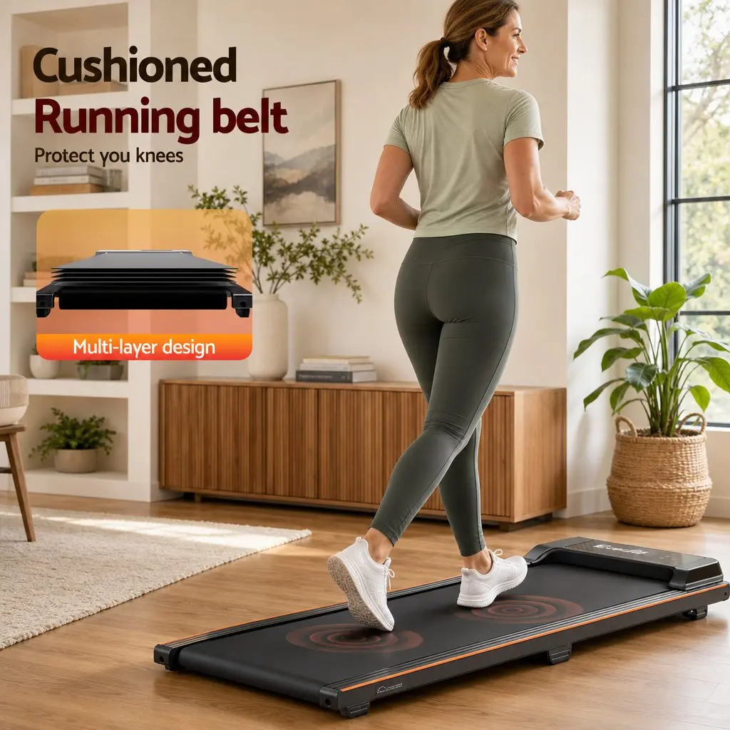 3 in 1 Walking Pad Treadmill 12% Incline Under Desk Home Gym Cardio Machine