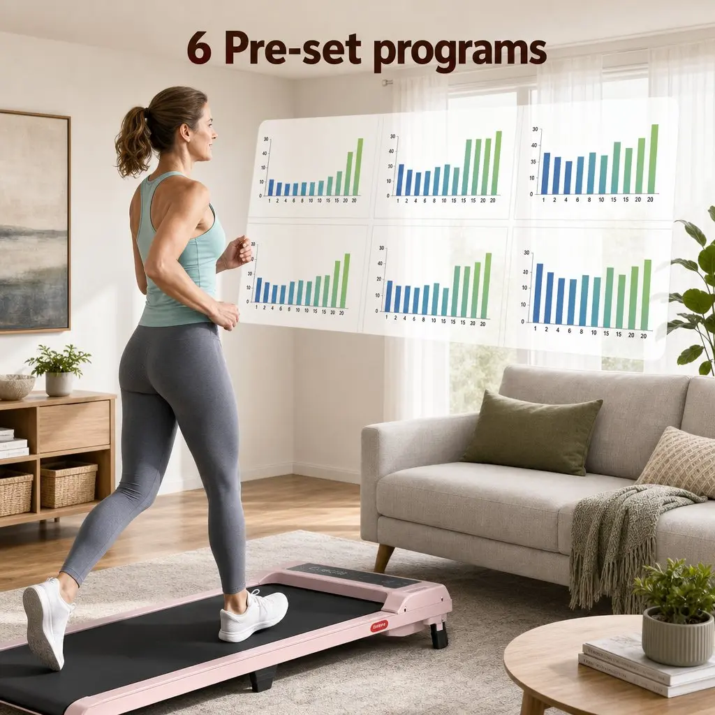Walking Pad Treadmill 3 in 1 Under Desk Home Gym 12% Incline 40cm Belt Pink
