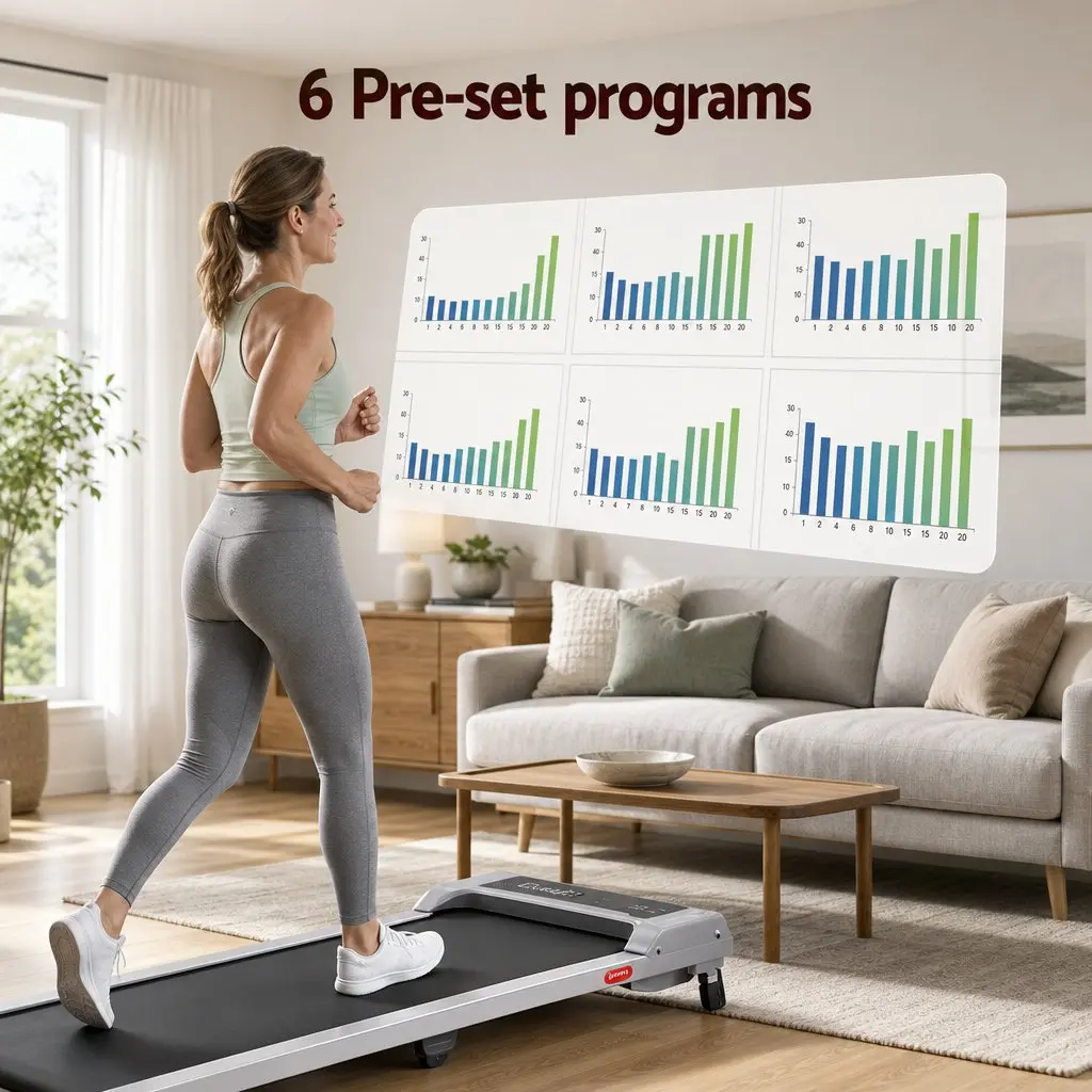 3 in 1 Treadmill Compact Under Desk Walking Pad 100 x 40 cm with 12% Incline for Home Gym Exercise