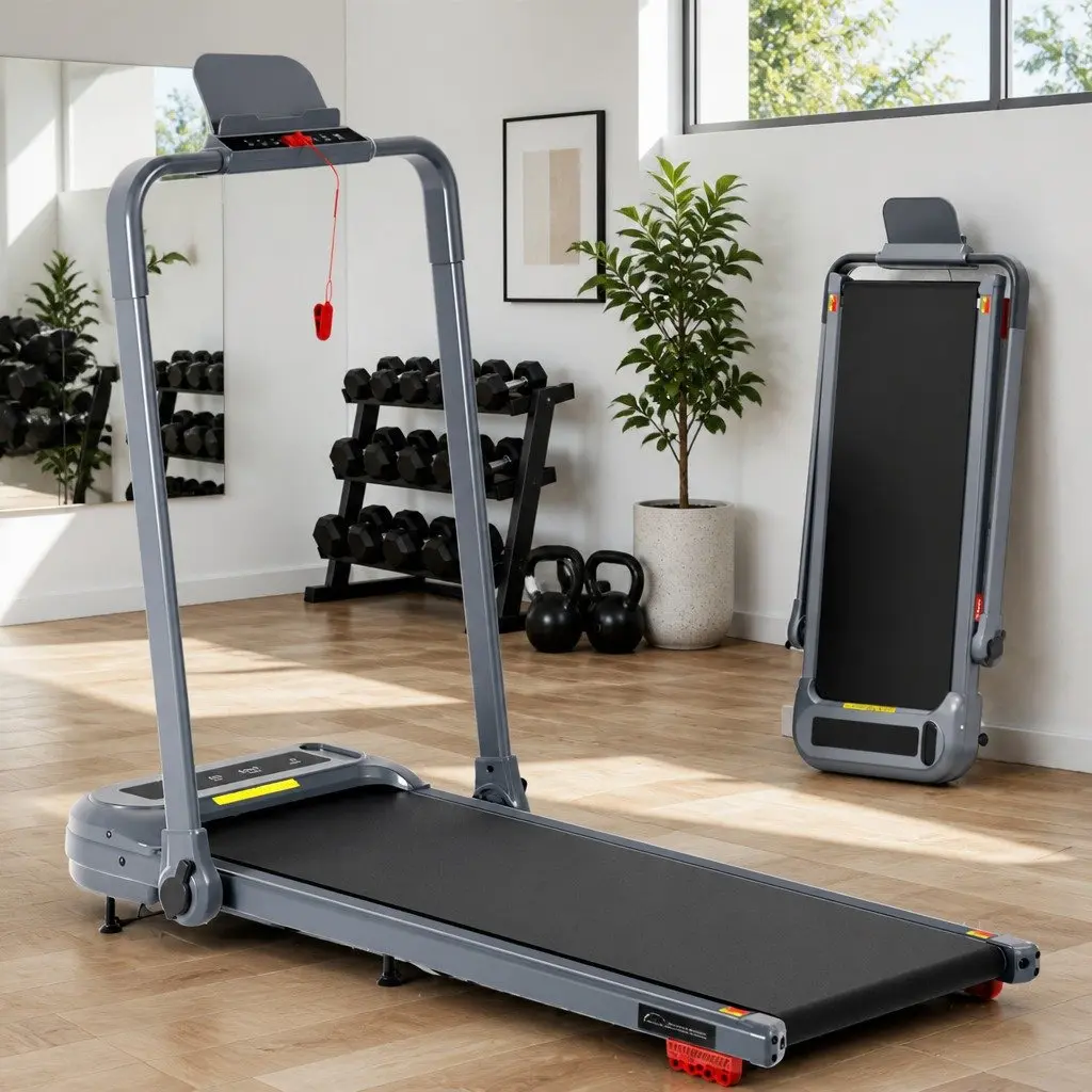 Electric Treadmill Compact Foldable 3-Level Incline Home Gym