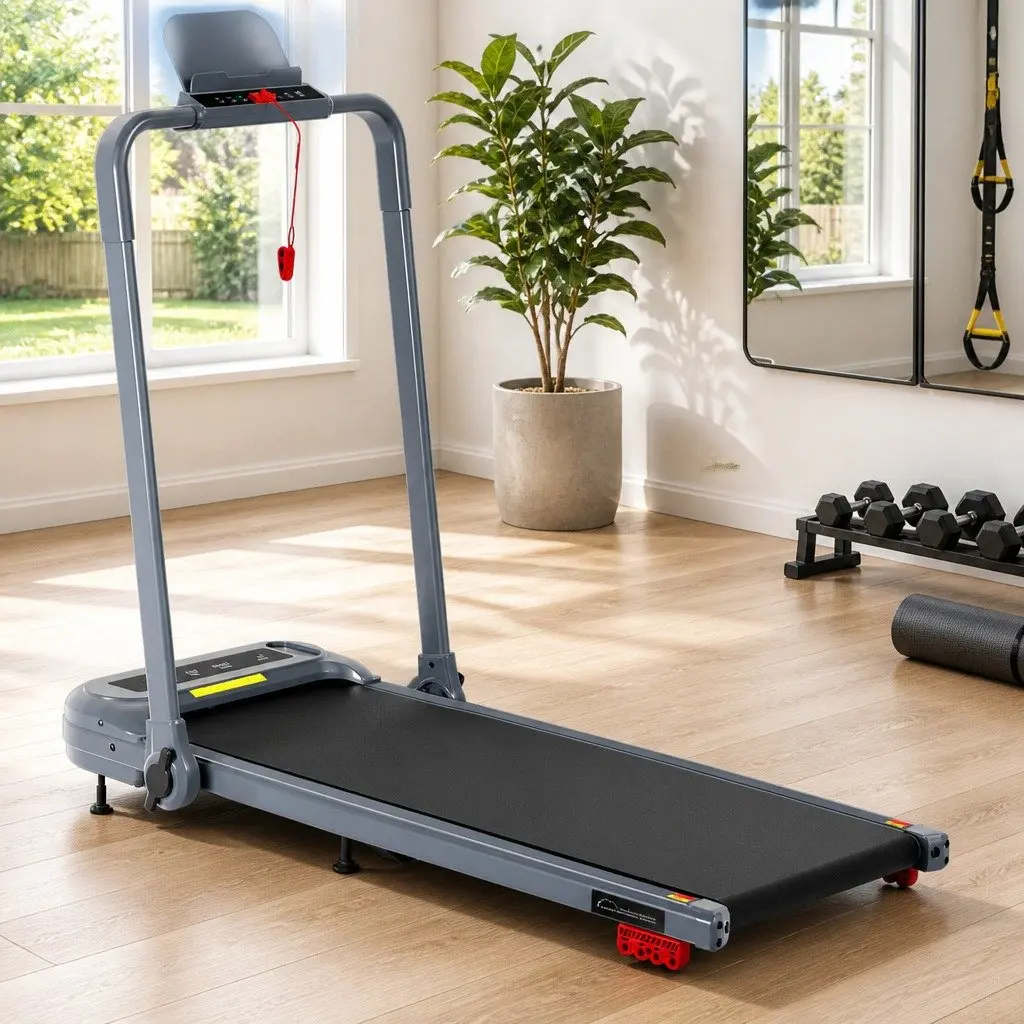 Electric Treadmill Compact Foldable 3-Level Incline Home Gym
