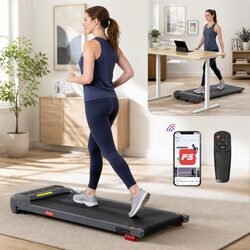 Stay Fit with This Grey Electric Treadmill for Home