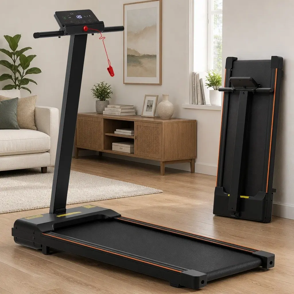 Walking Pad Treadmill 2-in-1 Foldable Home Gym 40cm Belt 12 Programs App