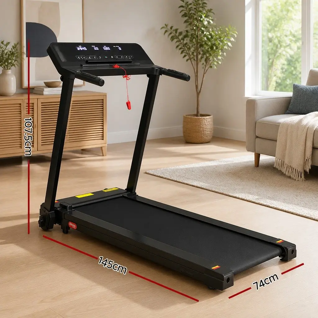 Electric Treadmill Foldable Home Gym Fitness Machine 12 Programs LCD Display
