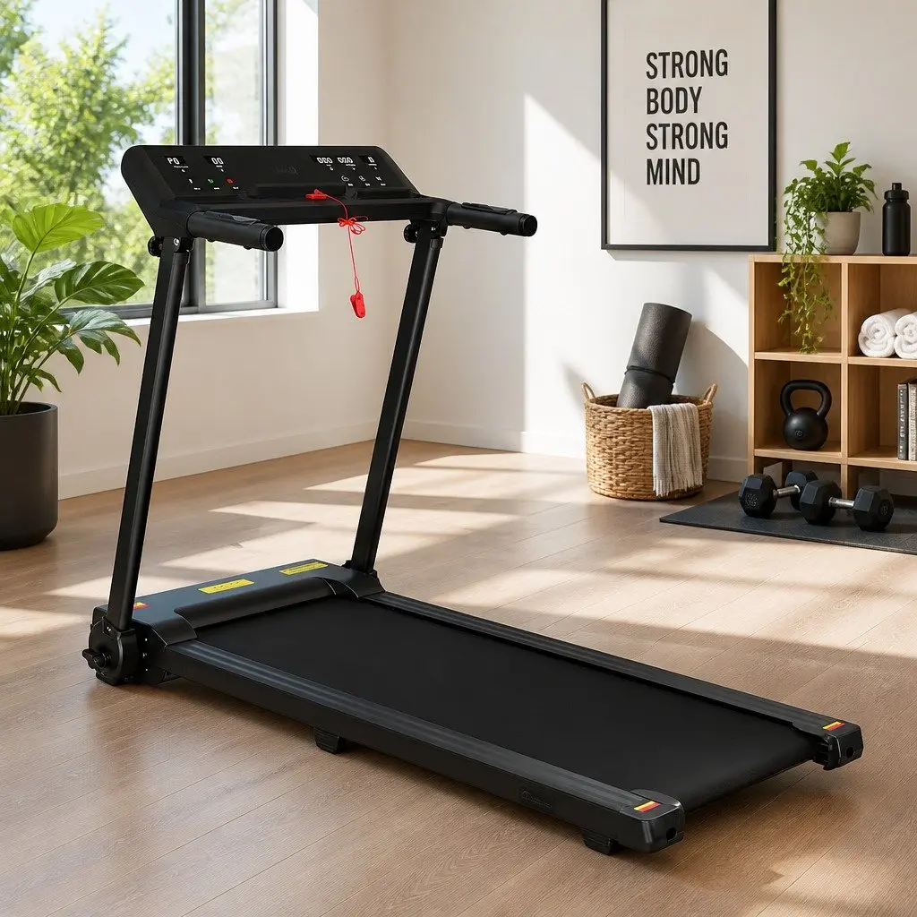 Electric Treadmill Foldable Home Gym Fitness Machine 12 Programs LCD Display