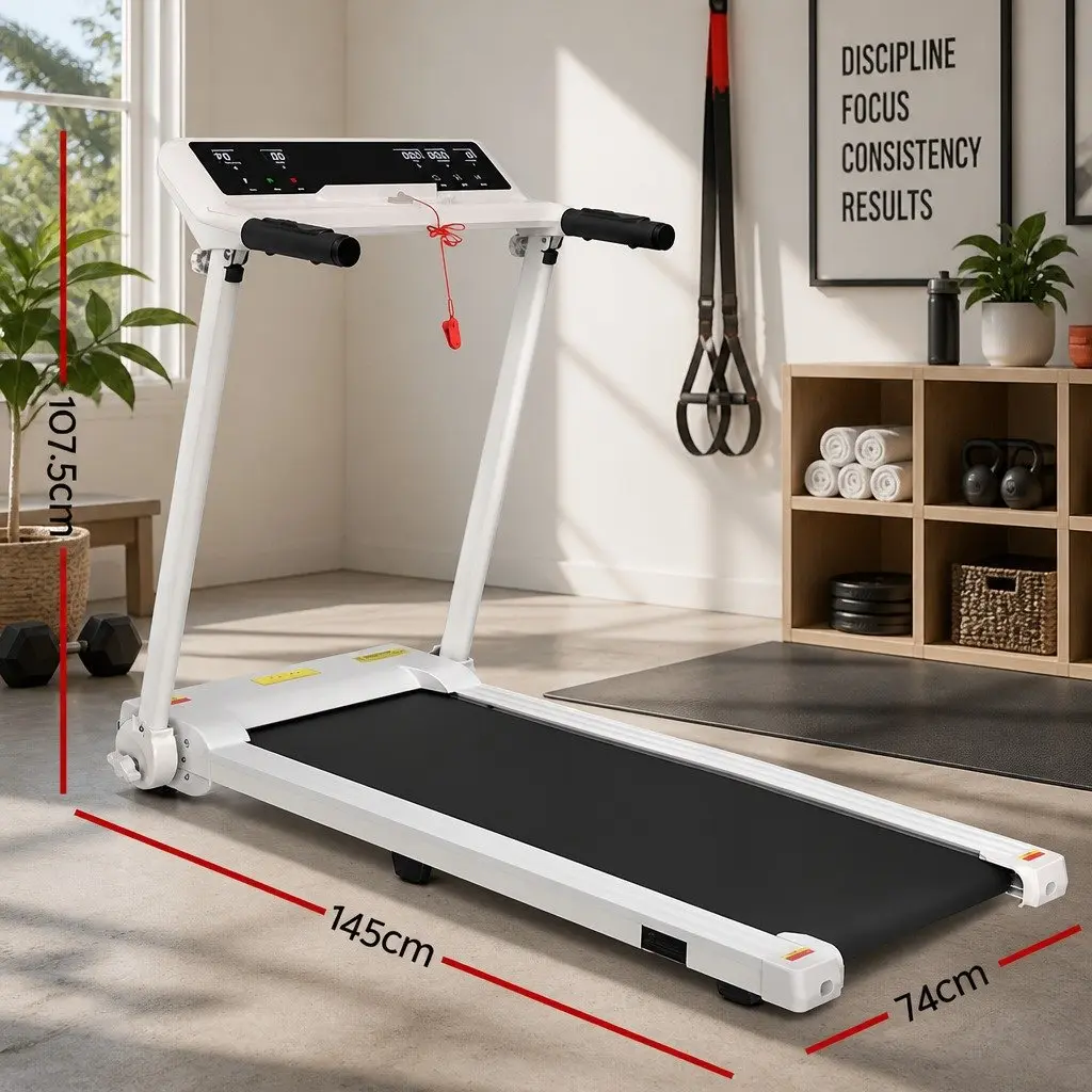 Electric Treadmill Foldable Home Gym Fitness Machine 12 Programs LCD Display