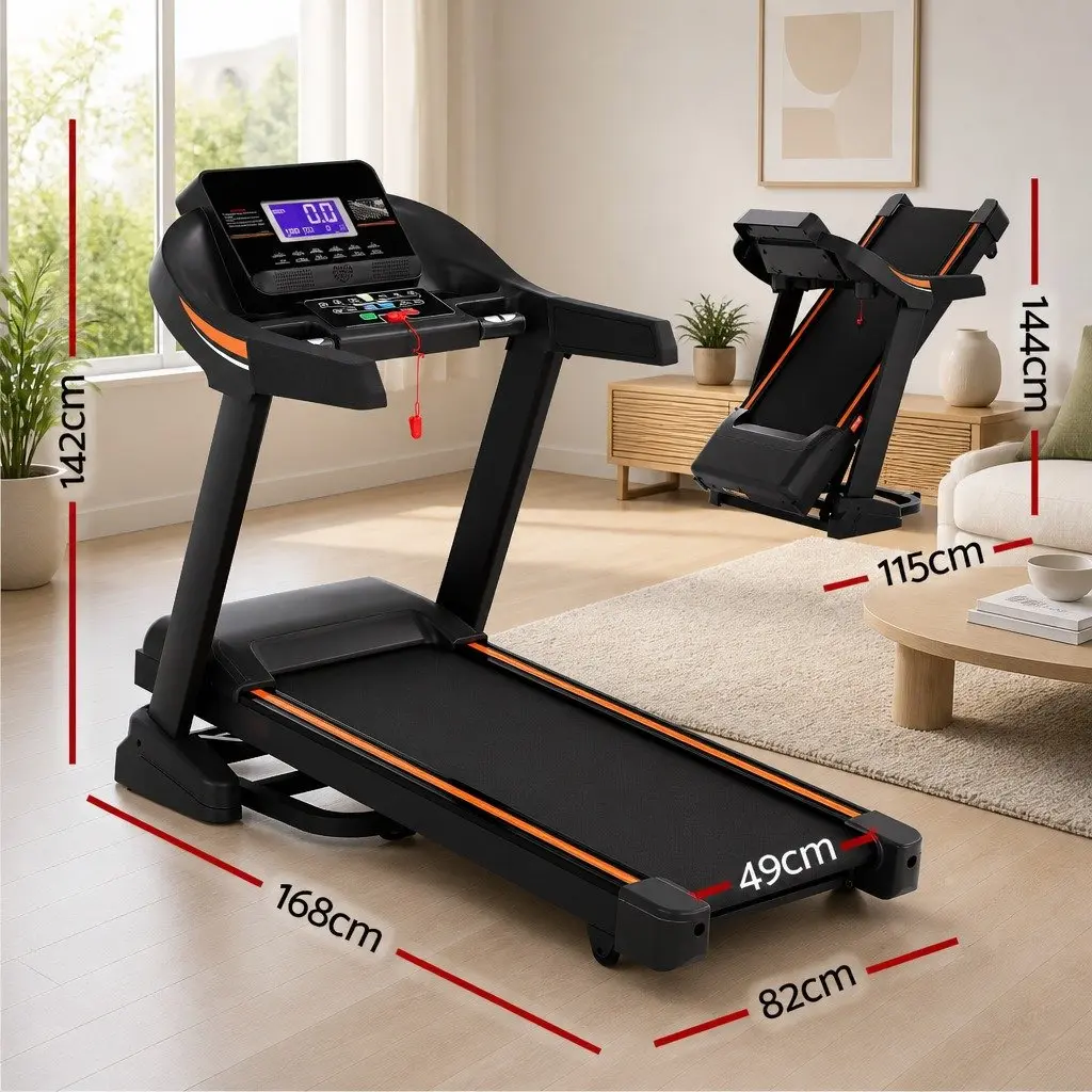 Electric Treadmill Automatic Incline 15 Level 168cm x 82cm x 142cm