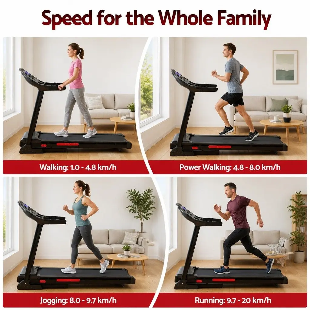 Electric Treadmill Auto Incline 16 Programs Home Gym Fitness Exercise Machine