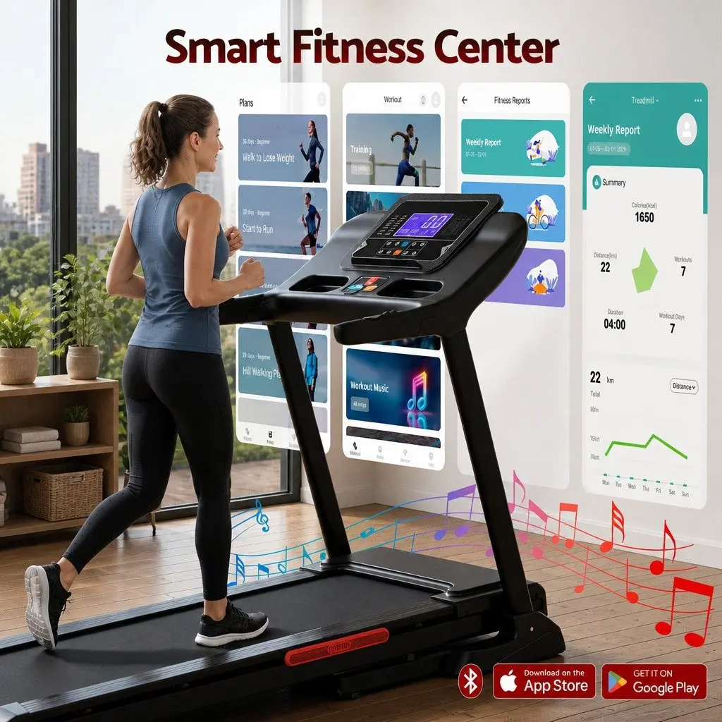 Electric Treadmill Auto Incline 16 Programs Home Gym Fitness Exercise Machine