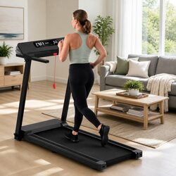 Electric Treadmill Foldable Home Gym Fitness Exercise Machine 12 Programs Black