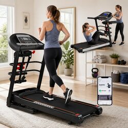 Your Home Fitness Companion: Electric Treadmill with Accessories