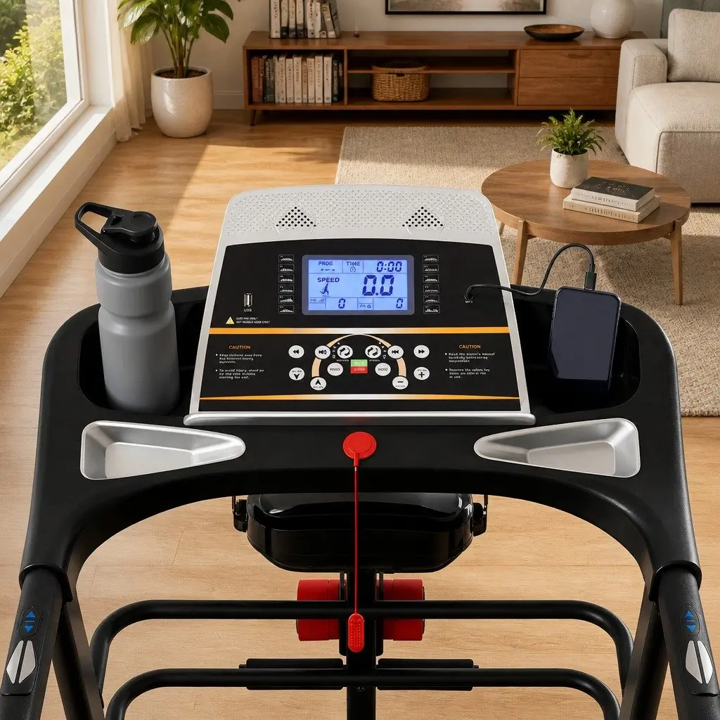 Electric Treadmill Home Gym Fitness Machine 18 Speed LCD Display Massage Belt