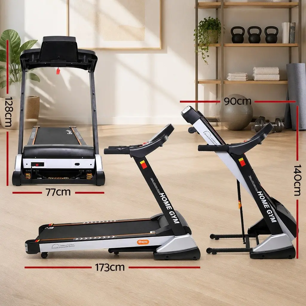 Electric Treadmill Auto Incline 18 Speed Levels Compact Home Gym Fitness Exercise Machine