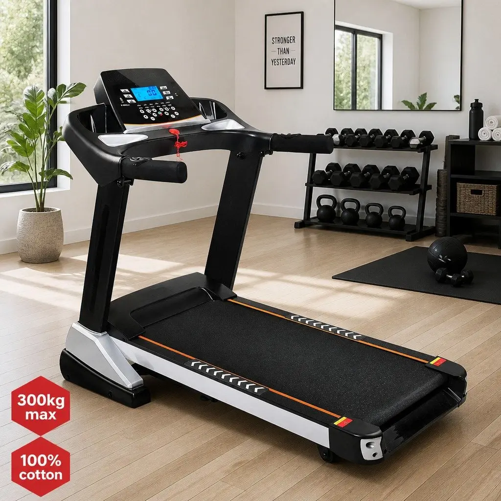 Electric Treadmill Auto Incline 18 Speed Levels Compact Home Gym Fitness Exercise Machine