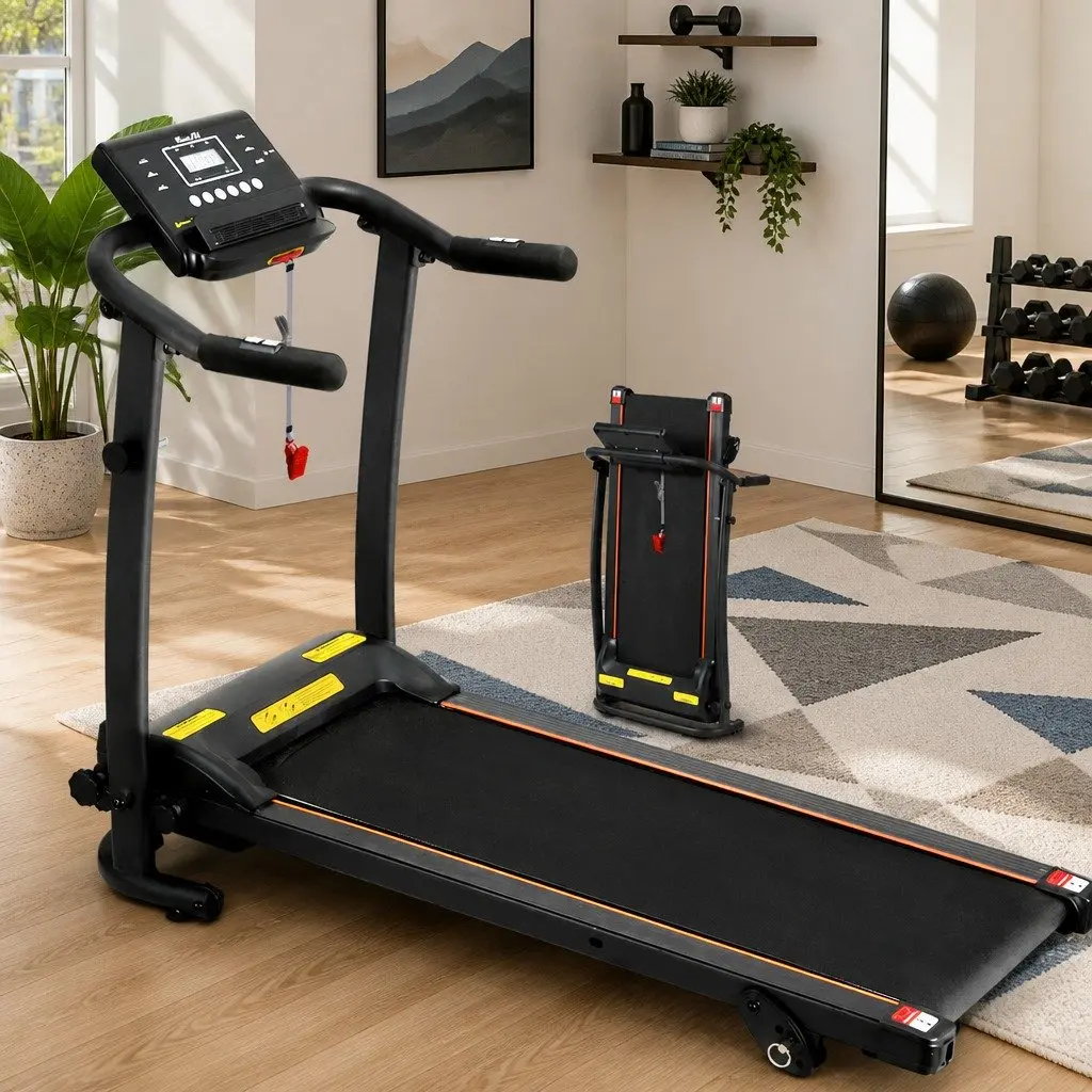 Electric Treadmill Foldable Compact Home Gym Fitness Machine 12 Programs