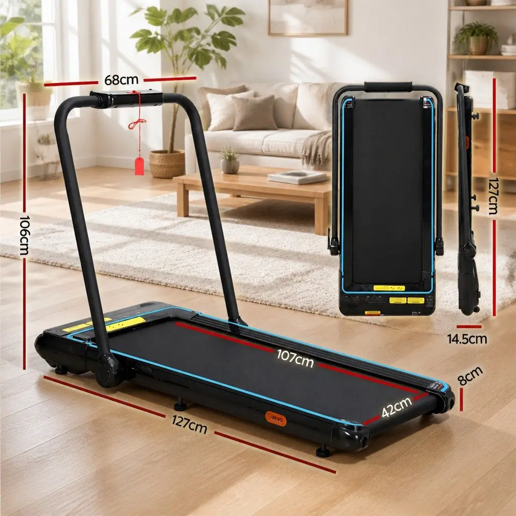 Electric Treadmill Walking Pad Under Desk Home Gym Fitness 420mm Belt Remote