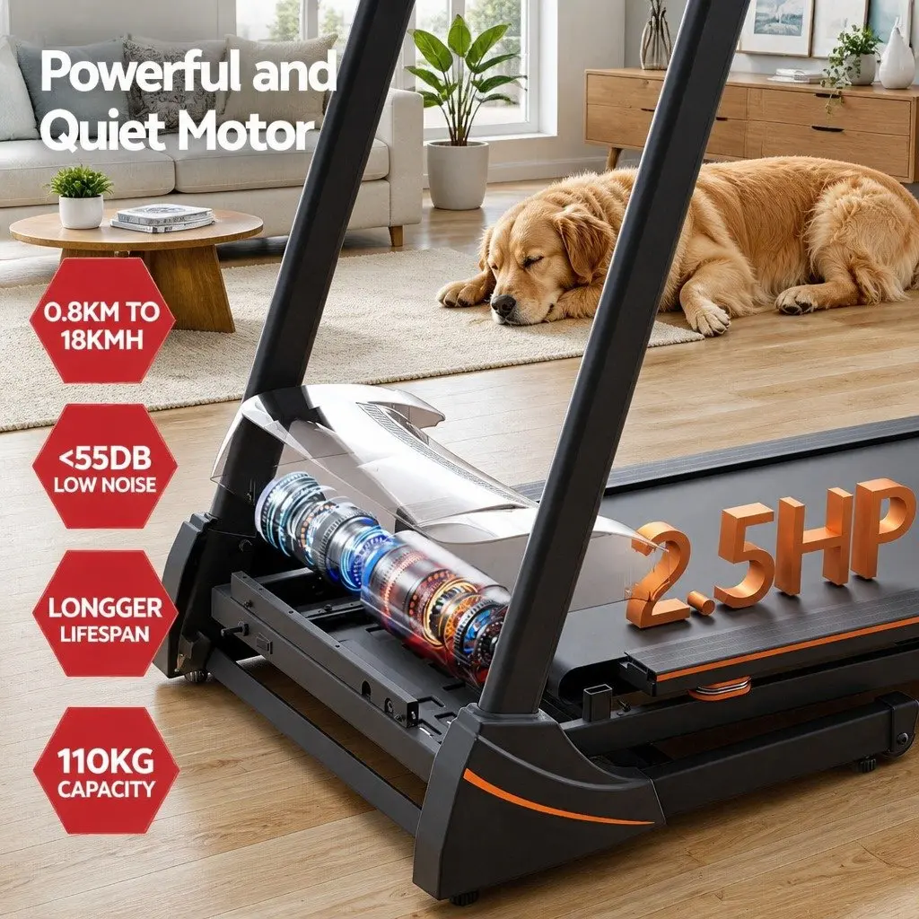 Electric Treadmill Home Gym Fitness Machine 18 Speed 12 Programs 420mm Running Belt