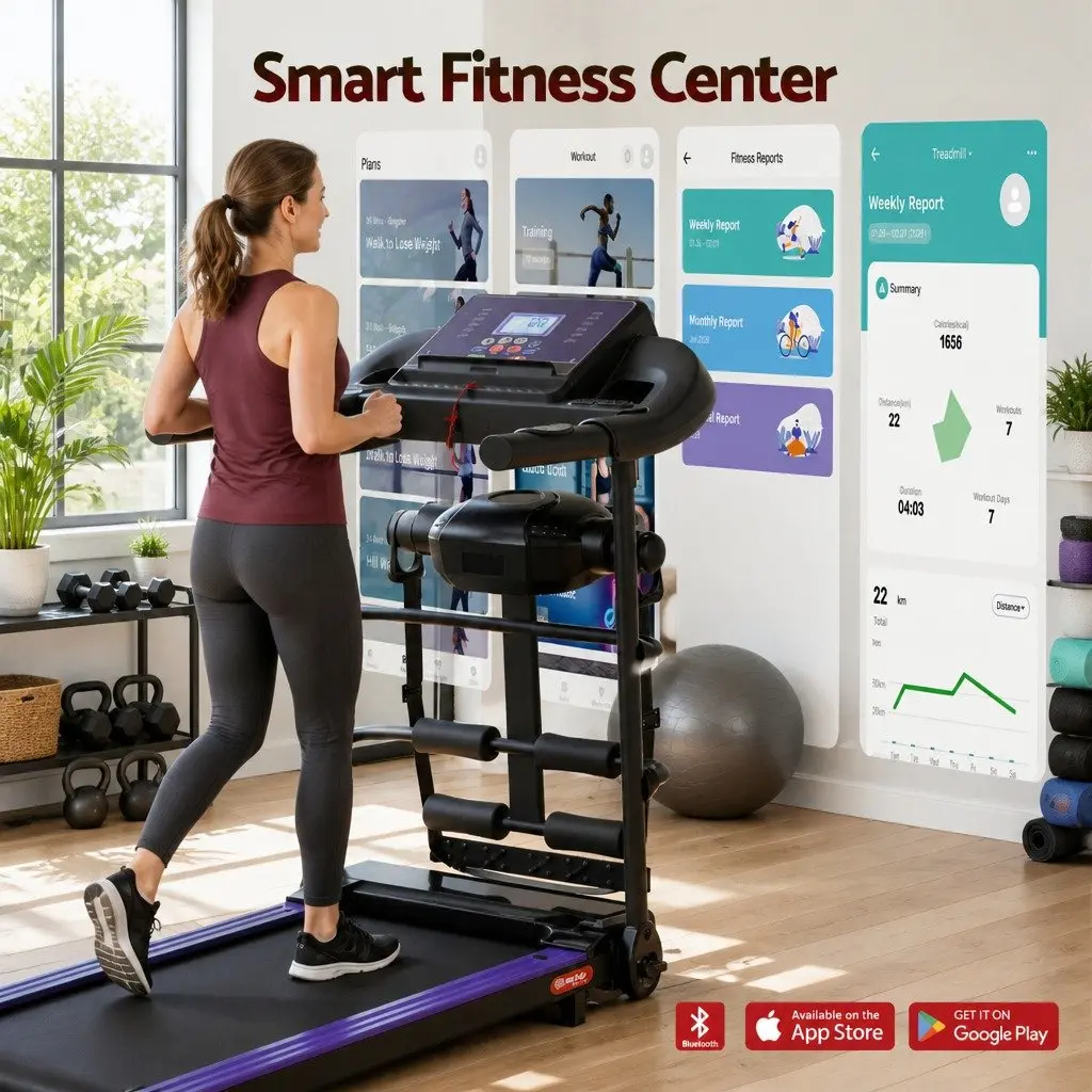 Electric Treadmill Home Gym Fitness Exercise Machine with Massage Bar 12