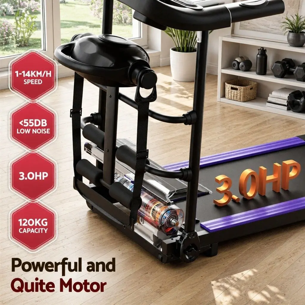 Electric Treadmill Home Gym Fitness Exercise Machine with Massage Bar 12