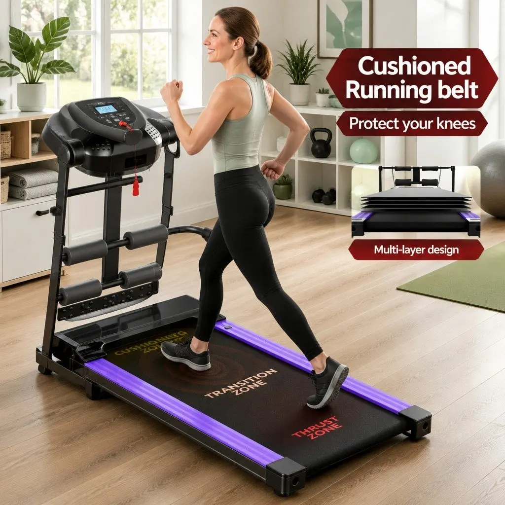 Electric Treadmill Home Gym Fitness Exercise Machine with Massage Bar 12