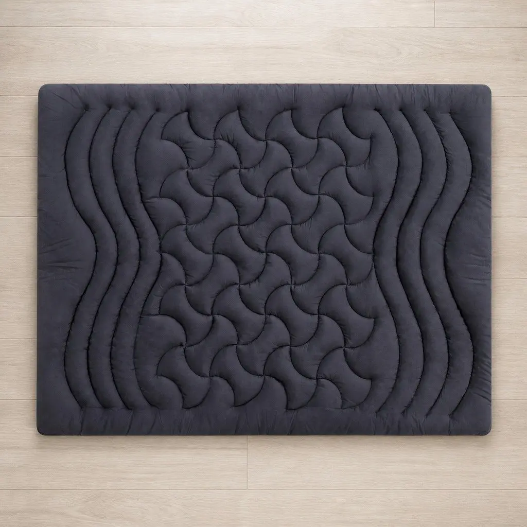 Double Bed Pillowtop Mattress Topper with Charcoal Colour