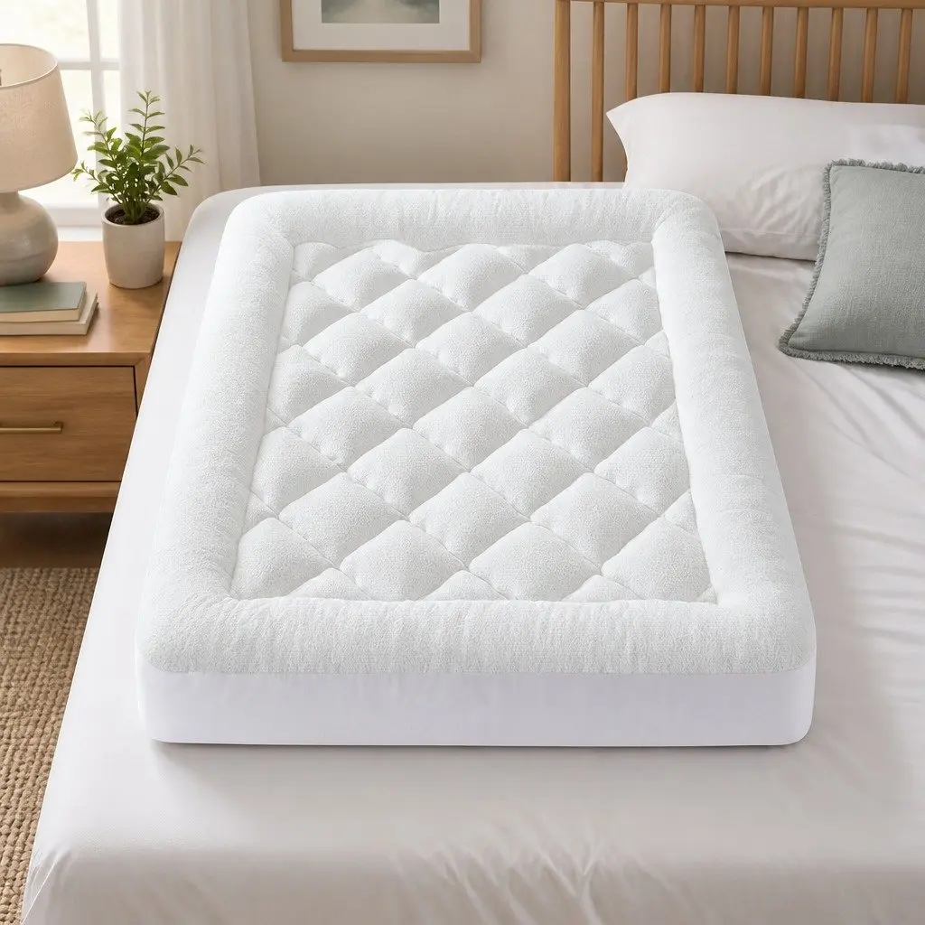 Pillowtop Mattress Topper 5cm Bamboo Cooling Pad Single Bed Washable Deep Pocket