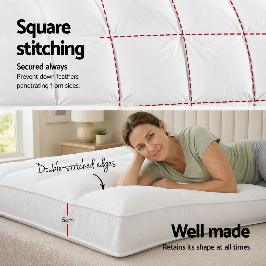 King Single Mattress Topper 5cm Bamboo Microfibre Pad Breathable Washable Deep