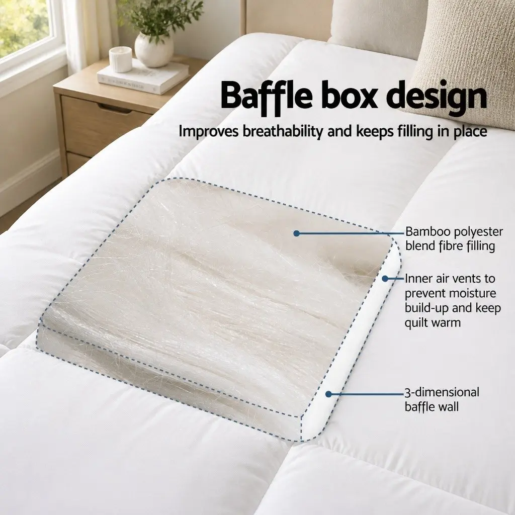 Single Mattress Topper 5cm Bamboo Microfibre Pillowtop Pad 45cm Deep Pocket