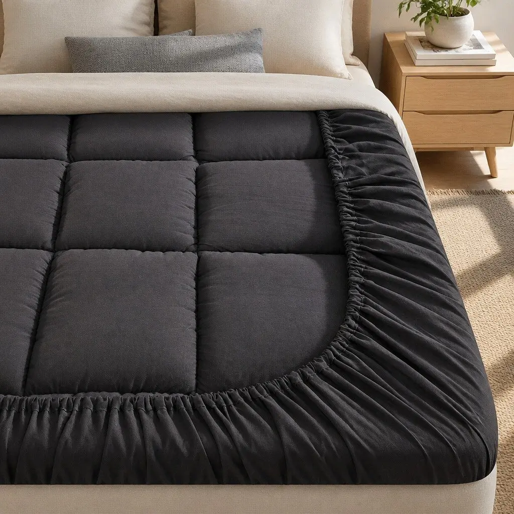 Mattress Topper Pillowtop Cooling Pad Double Bed 5cm Thick Grey