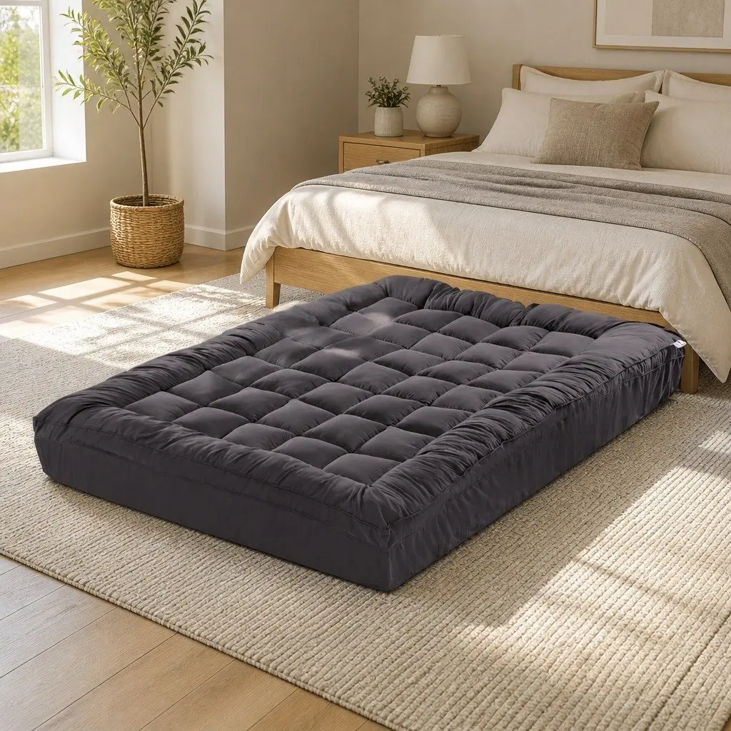 Mattress Topper Pillowtop Cooling Pad Double Bed 5cm Thick Grey