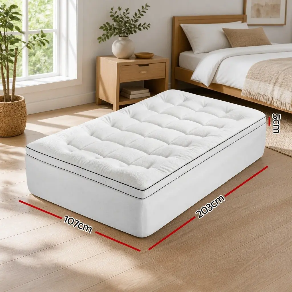 Mattress Topper Coral Fleece 5cm King Single