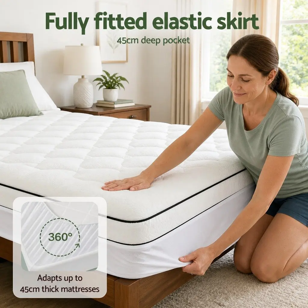Mattress Topper Coral Fleece 5cm King Single