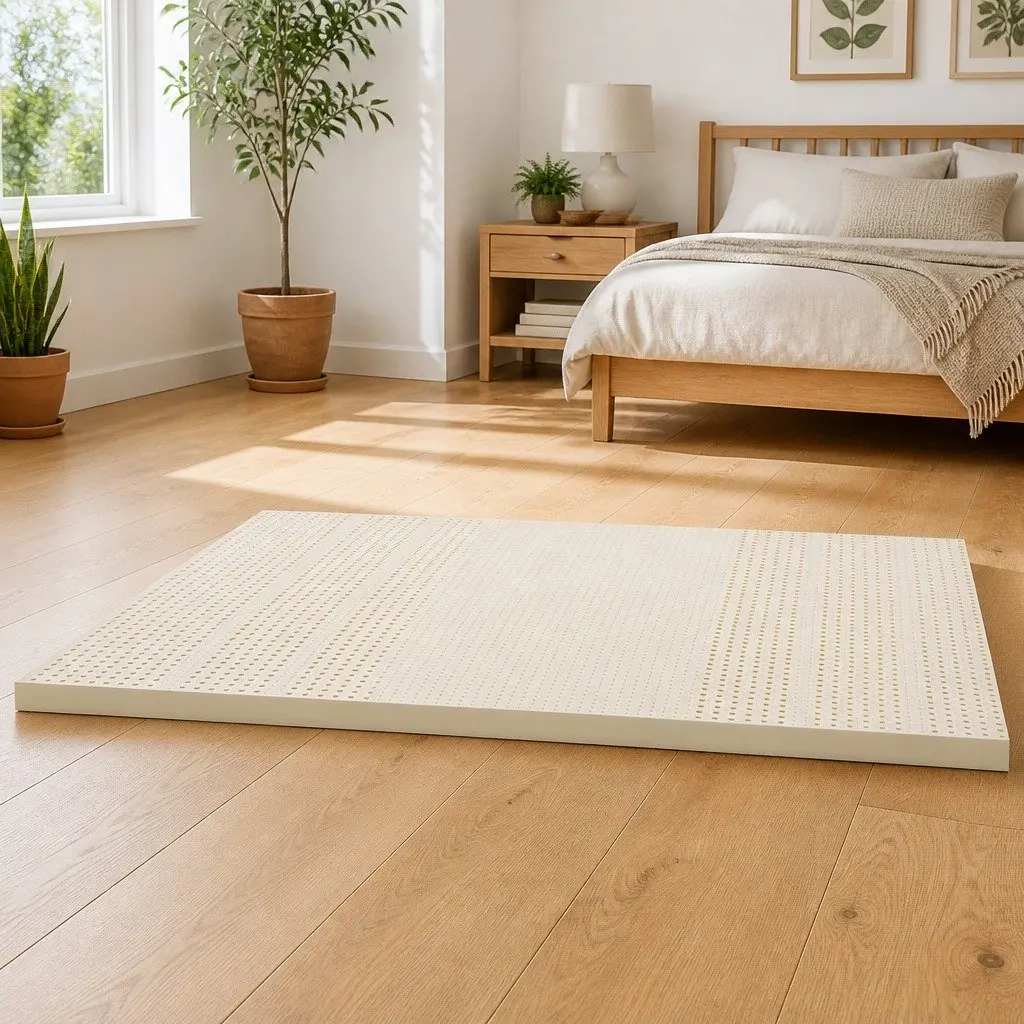 Latex Mattress Topper 7-Zone Pressure Relief Double 7.5cm Breathable Cooling