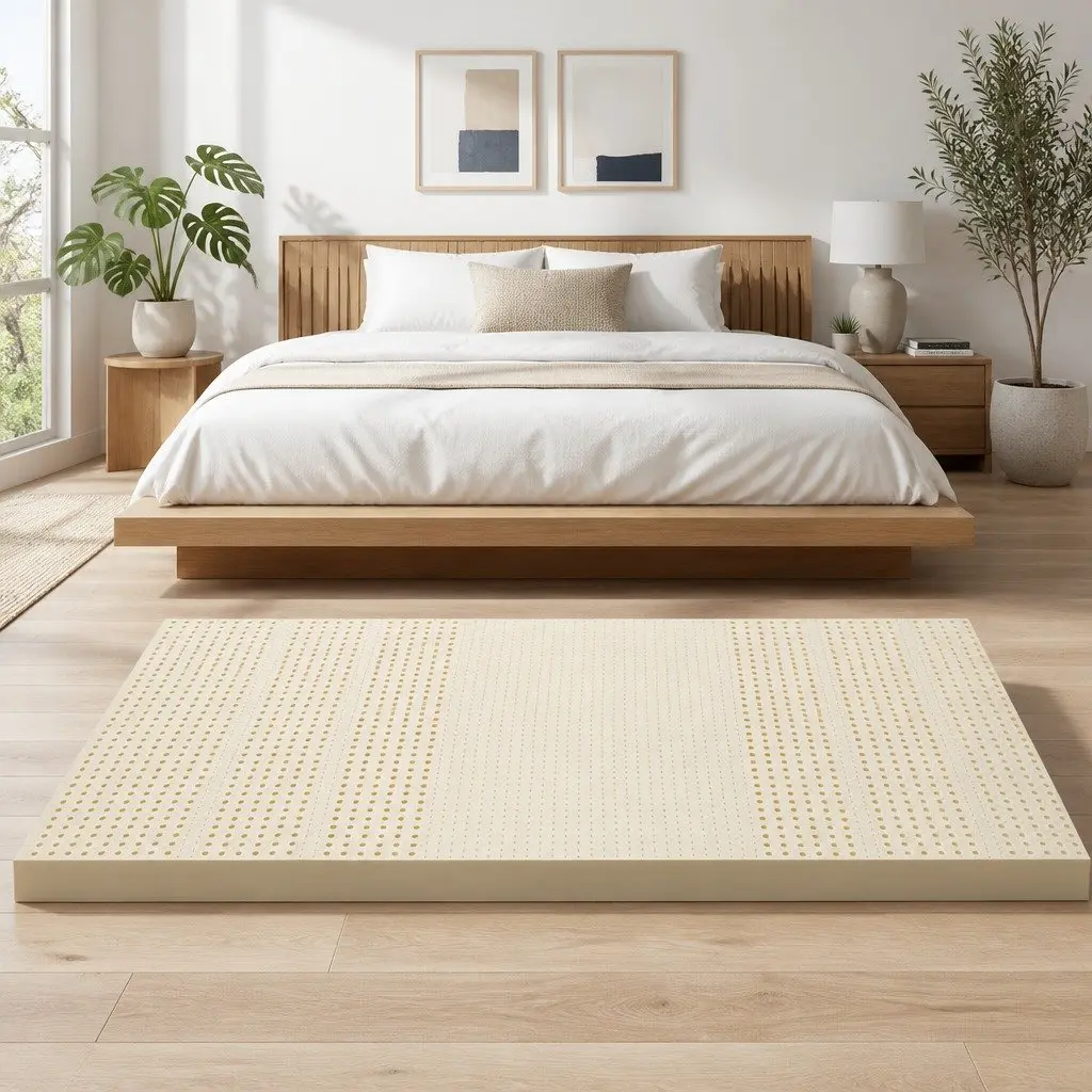 Latex Mattress Topper 7.5cm Thick 7-Zone Support King Single Size
