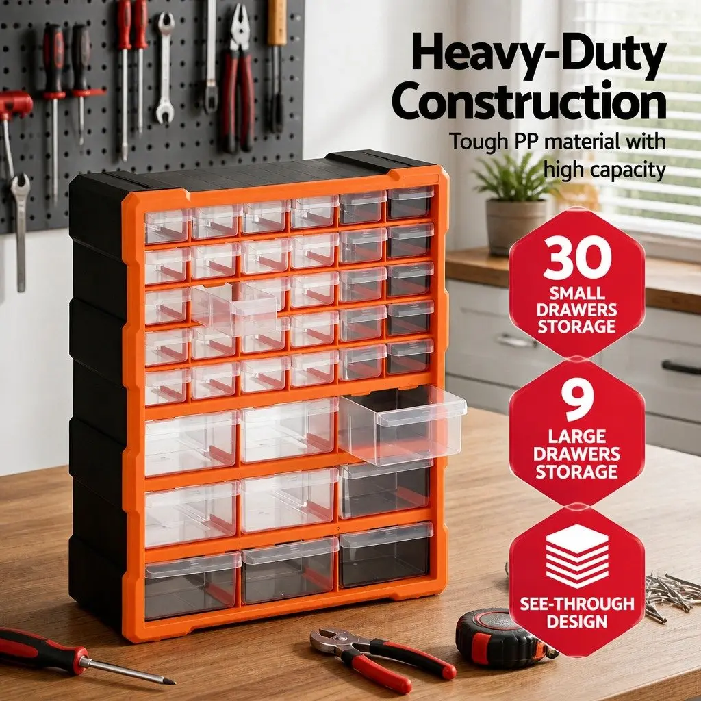 39-Drawer Tool Storage Cabinet Organizer Anti-Drop Hardware Small Parts